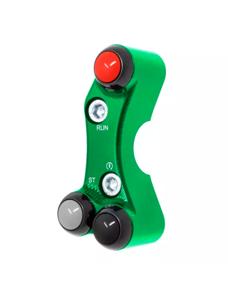 JETPRIME JP PLDB 064 V Interruptor de manillar derecho JETPRIME KAWASAKI ZX-6 / ZX-10 ORIFICIOS DESALINEADOS VERDE