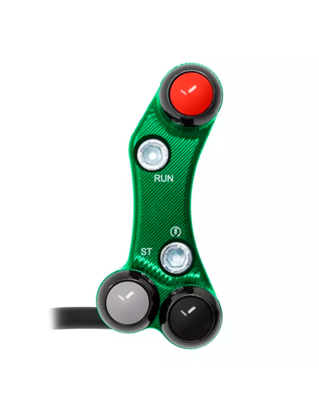 JETPRIME JP PLDB 064 V Interruptor de manillar derecho JETPRIME KAWASAKI ZX-6 / ZX-10 ORIFICIOS DESALINEADOS VERDE