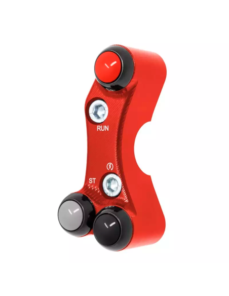 JETPRIME JP PLDB 064 R Interruptor de manillar derecho JETPRIME KAWASAKI ZX-6 / ZX-10 ORIFICIOS DESALINEADOS ROJO