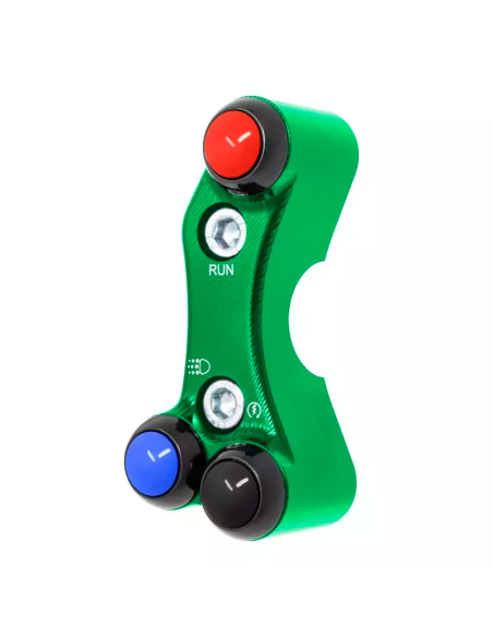 JETPRIME JP PLD 044 V Piña Izquierda Racing 3 botones Jetprime KAWASAKI ZX-6R 2019-2024 VERDE