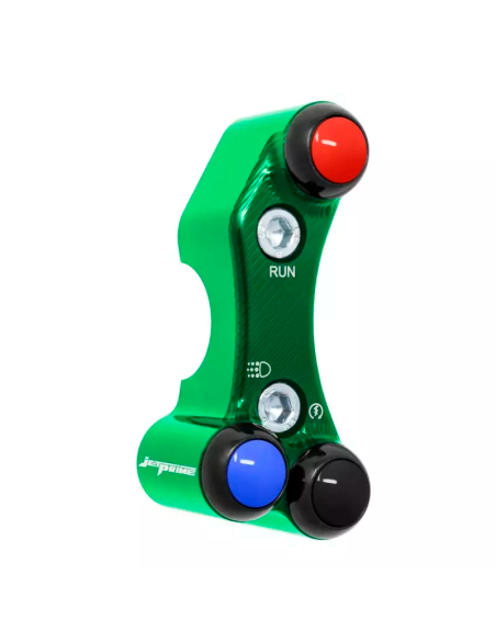 JETPRIME JP PLD 044 V Piña Izquierda Racing 3 botones Jetprime KAWASAKI ZX-6R 2019-2024 VERDE