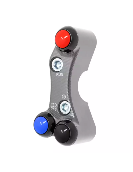 JETPRIME JP PLDB 044 R Interruptor manillar derecho JETPRIME KAWASAKI ZX-6R 2019-2022 TITANIO ORIFICIOS DESALINEADOS