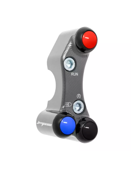 JETPRIME JP PLDB 044 R Interruptor manillar derecho JETPRIME KAWASAKI ZX-6R 2019-2022 TITANIO ORIFICIOS DESALINEADOS