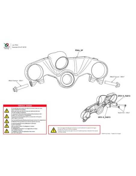 BONAMICI RACING OBERE LENKSÄULE / POST KAWASAKI ZX-6R 2020-2025