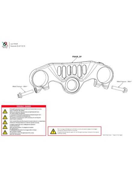 BONAMICI RACING OBERE LENKSÄULE / POST KAWASAKI ZX-6R 2020-2025 RACE