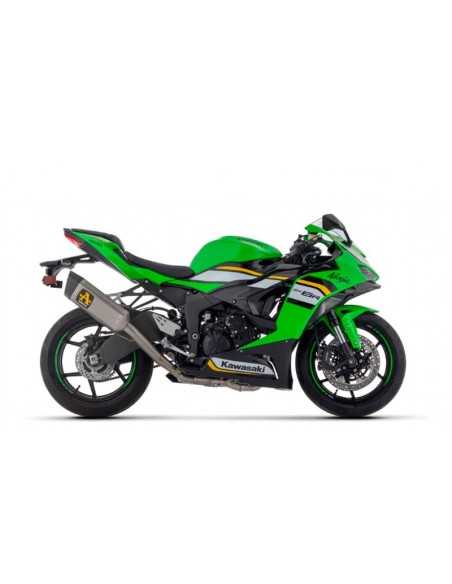 Kompletter ARROW Pista-Auspuff ohne Zulassung in Titan mit Titankrümmern für KAWASAKI ZX-6R / 636 24-25