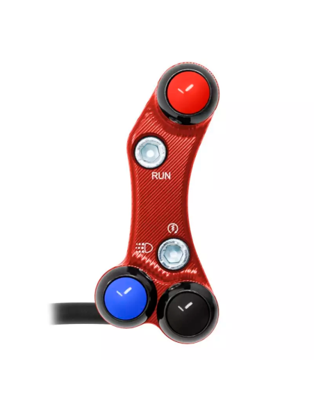 JETPRIME JP PLDB 011 R Interruptor manillar derecho JETPRIME SUZUKI GSX-R 1000 2017-2021 ORIFICIOS DESALINEADOS ROJO