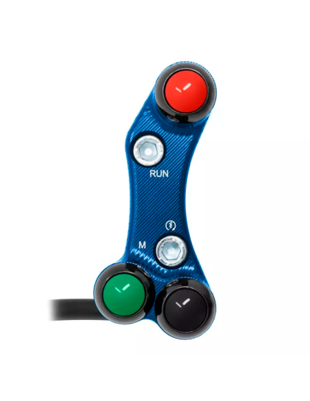 JETPRIME JP PLDB 013 B Interruptor manillar derecho JETPRIME YAMAHA YZF-R6 2017-2022 ORIFICIOS DESALINEADOS AZUL