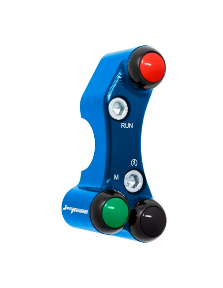JETPRIME JP PLDB 013 B Interruptor manillar derecho JETPRIME YAMAHA YZF-R6 2017-2022 ORIFICIOS DESALINEADOS AZUL