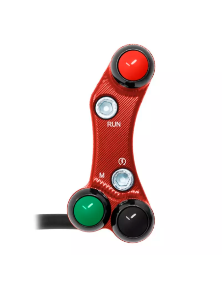 JETPRIME JP PLDB 013 R Interruptor manillar derecho JETPRIME YAMAHA YZF-R6 2017-2022 ORIFICIOS DESALINEADOS ROJO
