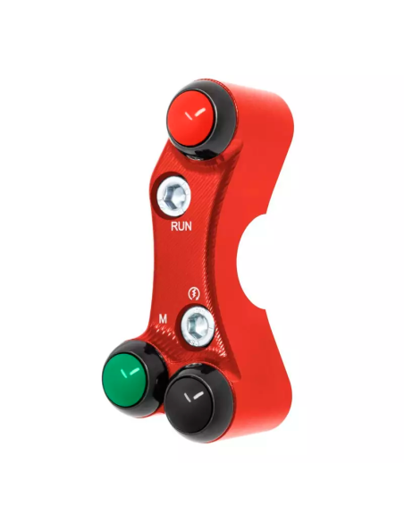 JETPRIME JP PLDB 013 R Interruptor manillar derecho JETPRIME YAMAHA YZF-R6 2017-2022 ORIFICIOS DESALINEADOS ROJO