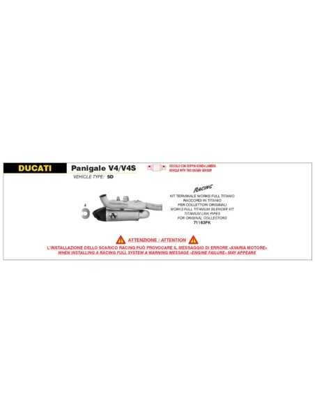 SILENCIADOR COMPLETO DE TITANIO PARA DUCATI PANIGALE V4 2025