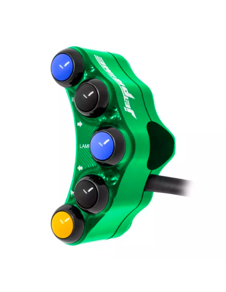 Jetprime JP PLS 074 V Piña Izquierda Carretera 5 botones Jetprime KAWASAKI Z1000 VERDE