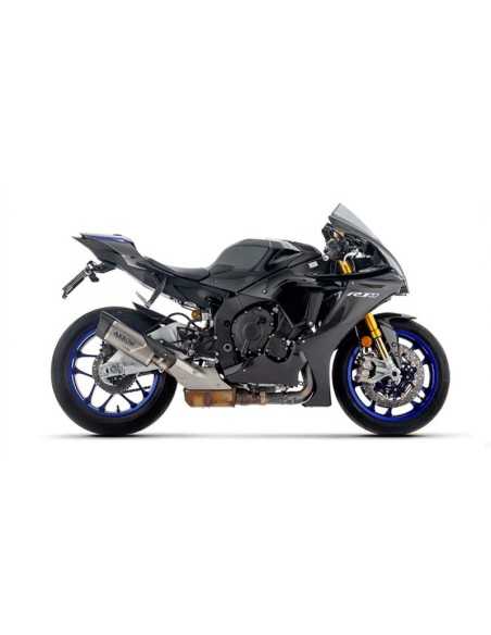 Silencioso Indy Race EVO en titanio fondo en carbono YAMAHA YZF R1 2025