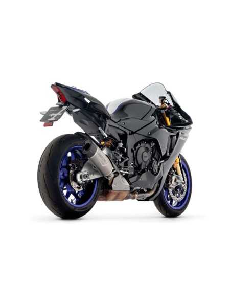 Silencioso Indy Race EVO en titanio fondo en carbono YAMAHA YZF R1 2025