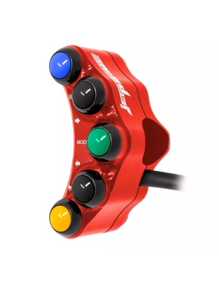 JETPRIME JP PLS 009 R Piña Izquierda Carretera Calle 7 botones Jetprime APRILIA RSV4 R RR RF ROJO