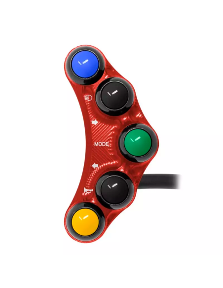 JETPRIME JP PLS 009 R Piña Izquierda Carretera Calle 7 botones Jetprime APRILIA RSV4 R RR RF ROJO