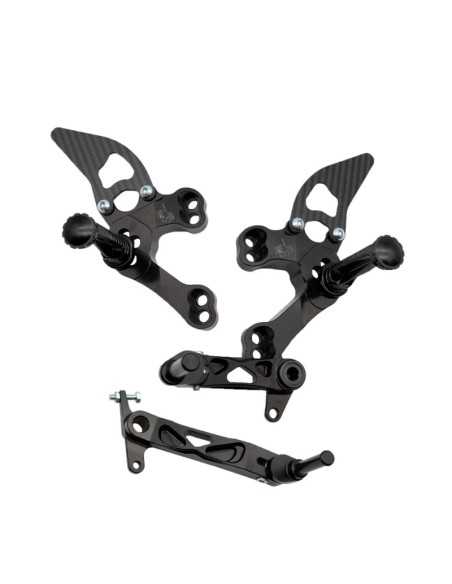 ESTRIBERAS TRASERAS PLEGABLES MODELO EVO SPIDER DUCATI 848 / 1098 / 1198 2007-2011