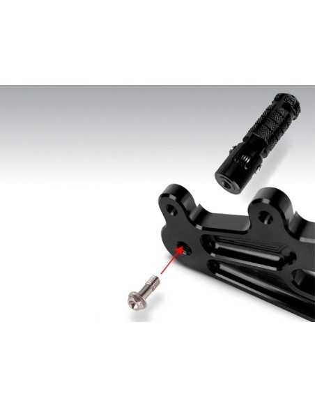 Kit estriberas plegables 69mm+82mm con tornillos 23mm+42mm