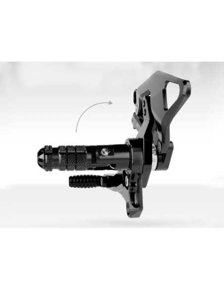 Klappfußrastensatz 69mm+82mm mit 23mm+42mm Schrauben