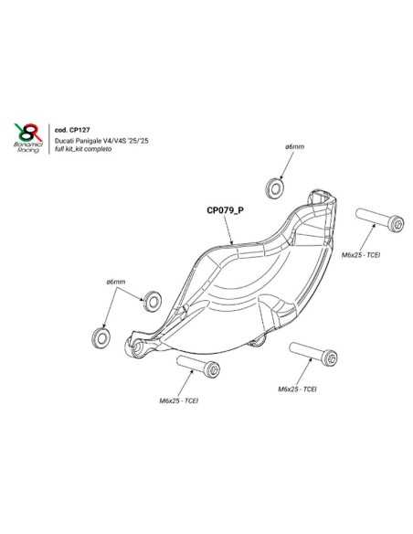 BONAMICI RACING MOTORSCHUTZABDECKUNGEN DUCATI PANIGALE V4 / S 2025