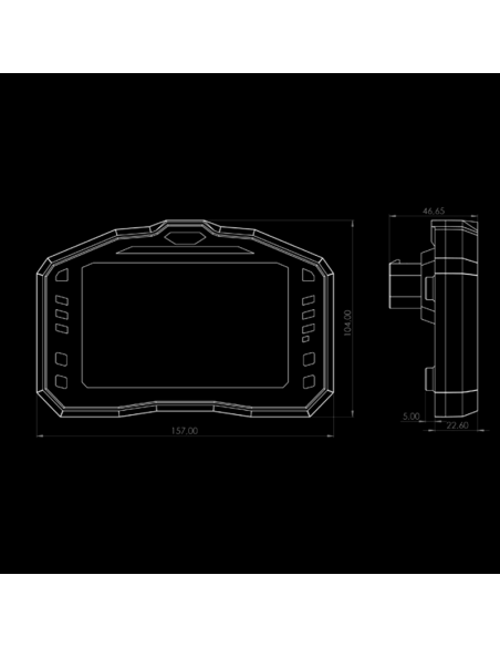 STARLANE PANTALLA DE CRONÓMETRO DE DATOS GPS STARLANE DAVINCI II R X-SERIES KAWASAKI ZX-10R 2006-2016