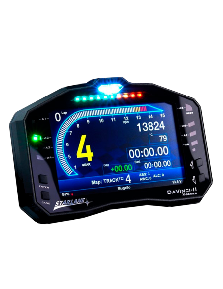 PANTALLA DE CRONÓMETRO GPS STARLANE DAVINCI II S X-SERIES MV AGUSTA F3 / F4 CON ECU ELDOR