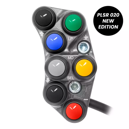 JETPRIME JP PLSR 120 T. Interruptor de manillar izquierdo Racing para Ducati Panigale V4 / S / R TITANIO NUEVO DISEÑO
