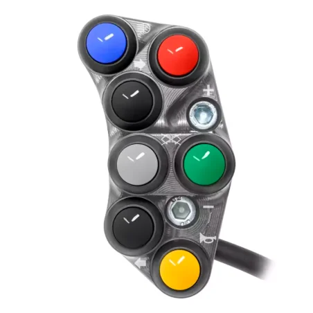 JETPRIME JP PLS 660 T Interruptor de CALLE 12 botones izquierdo para APRILIA RS 660 TITANIO