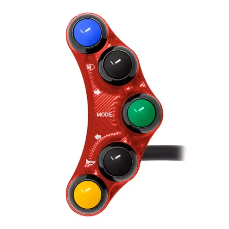 Jetprime JP PLS 044 R Piña Izquierda Carretera 7 botones Jetprime KAWASAKI ZX-6R 636 2019-2022 ROJO