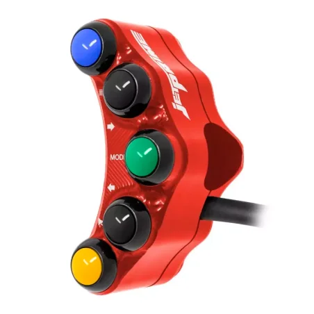 Jetprime JP PLS 044 R Piña Izquierda Carretera 7 botones Jetprime KAWASAKI ZX-6R 636 2019-2022 ROJO