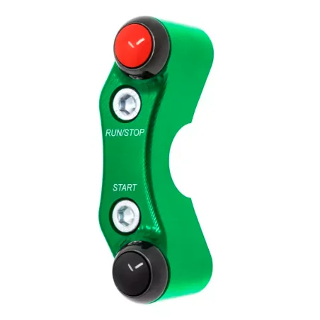 JETPRIME JP PLD 037 V Interruptor de manillar derecho JETPRIME Kawasaki Z900-RS orificios alineados VERDE