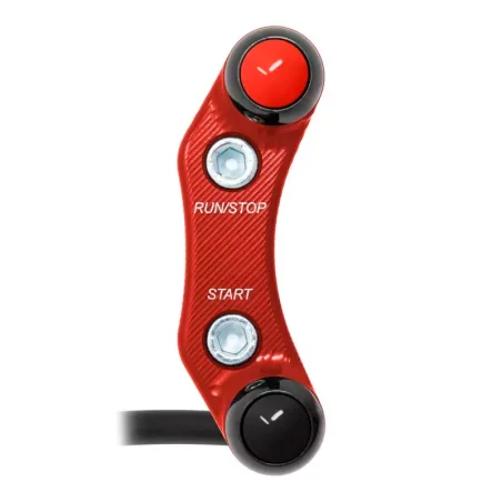 JETPRIME JP PLD 037 R Interruptor de manillar derecho JETPRIME Kawasaki Z900-RS orificios alineados ROJO