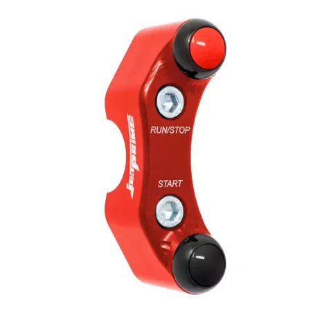 JETPRIME JP PLD 037 R Interruptor de manillar derecho JETPRIME Kawasaki Z900-RS orificios alineados ROJO