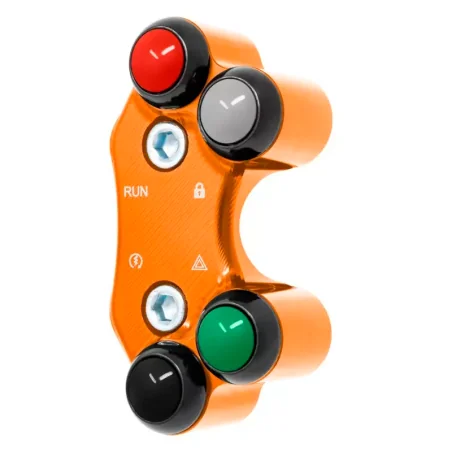 JETPRIME JP PLD 016. Interruptor de manillar Derecho para KTM 1290 Super Duke/Adventure (Orificios Alineados) NARANJA