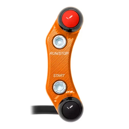 JETPRIME JP PLD 048 Interruptor de manillar derecho JETPRIME KTM 890 ADVENTURE orificios alineados NARANJA