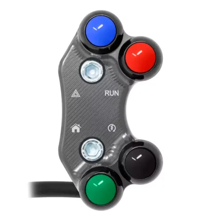 JETPRIME JP PLD 039 C Interruptor de manillar derecho JETPRIME Triumph Street Triple 765 RS-MOTO2 orificios desalineados TITANIO