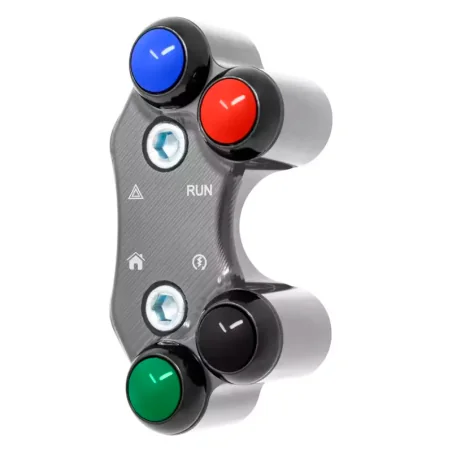 JETPRIME JP PLD 039 C Interruptor de manillar derecho JETPRIME Triumph Street Triple 765 RS-MOTO2 orificios desalineados TITANIO
