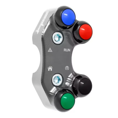 JETPRIME JP PLD 039 C Interruptor de manillar derecho JETPRIME Triumph Street Triple 765 RS-MOTO2 orificios desalineados TITANIO