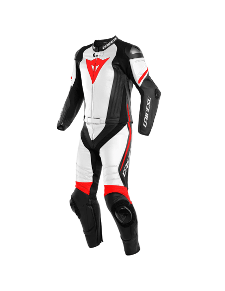 MONO DAINESE 4 SCHWARZE-MAT-WEISSE UND ROT FLUOR