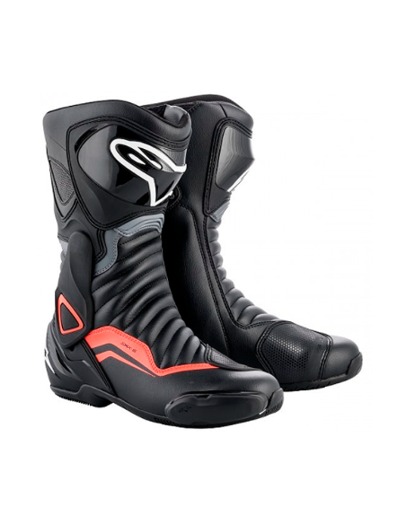 Botas ALPINESTARS SMX-6 V2 Drystar Ng Grey Red Fluo