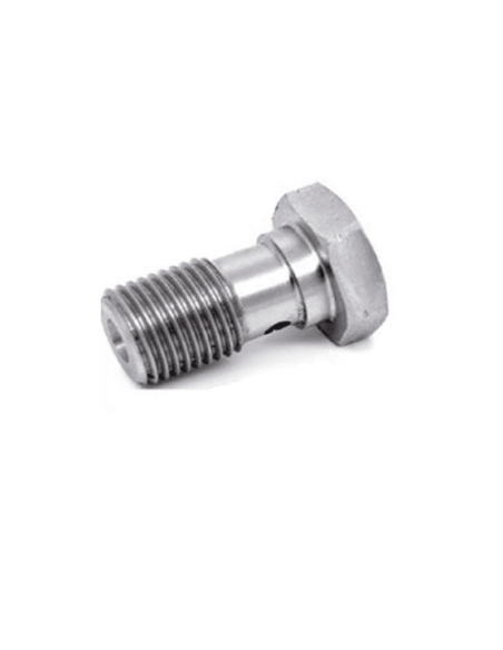 Racord / tornillo banjo simple para bombas Brembo y Accossato. Un solo latiguillo