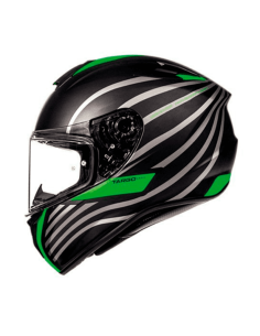 Casco MT Targo Doppler verde negro 2