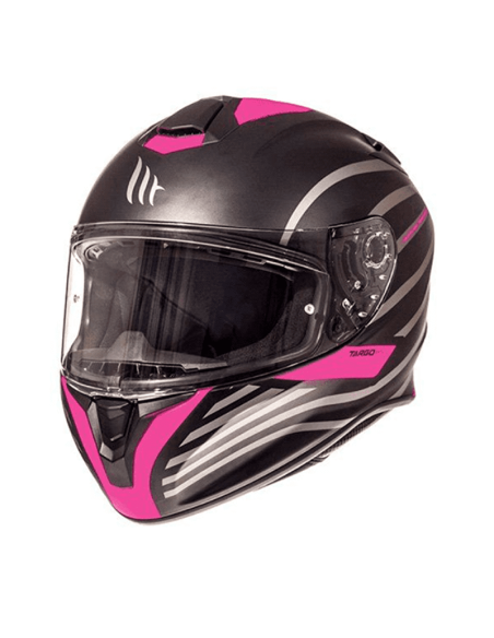 Casco MT Targo Doppler rosa negro