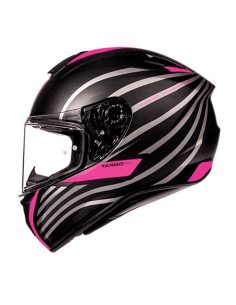 Casco MT Targo Doppler rosa negro 2
