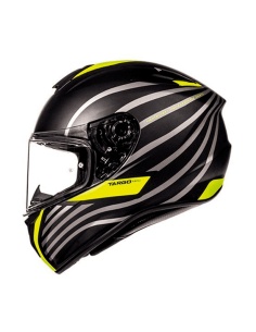 Casco MT Targo Doppler amarillo negro 2
