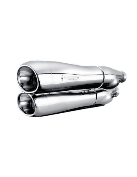 SILENCIADORES CROMADOS AKRAPOVIC Harley Davidson Softail Ffat boy/Lo 07-16