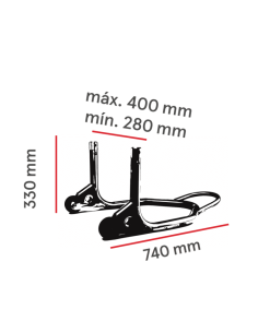 ITR CABALLETE TRASERO MOTO 3 EN ACERO INOXIDABLE IT3000 2
