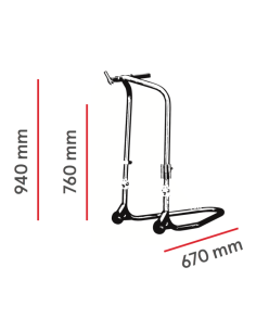 CABALLETE DELANTERO UNIVERSAL A TIJA EN ACERO INOXIDABLE 2