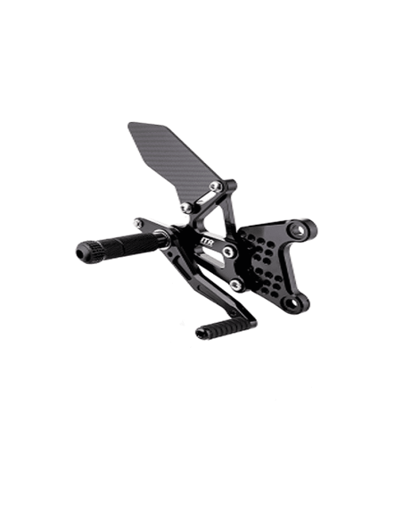 ITR ESTRIBERAS MULTIRREGULABLES - KAWASAKI ZX6R 2009-2020 - NEGRO IT2015N